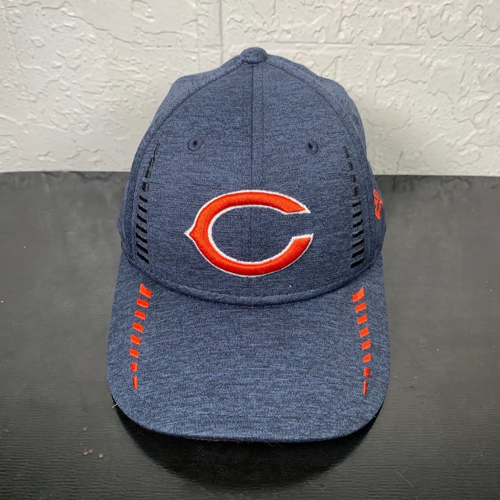 Chicago Bears Hat Cap Blue Orange Strap NFL Football New Era Mens